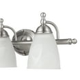 Globe Electric Diana 3Light Exclusive Satin Nickel & Alabaster Vanity