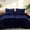 Navy, variant on Whale Flotilla 3-Piece Reversible Silky Satin King Size Comforter Bedding Set, Lightweight Luxury Comforters with 2 Pillowcases All-Season, Navy