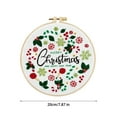 thumbnail image 3 of Christmas Embroidery DIY Kit with Round Decoration Pendant for Living Room Holiday Decor – Creative Craft Project for Home Enthusiasts(D), 3 of 6