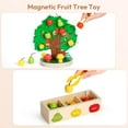 thumbnail image 5 of Woodtoe Toddler Fine Motor Skill Toy - Apple Picking Magnetic Fruit Tree Toy | Montessori Wooden Color & Shape Sorting Puzzle | Early Learning Preschool Educational Christmas Toy for Kids 3-6, 5 of 7