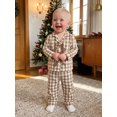 thumbnail image 6 of RUINIXCW Toddler Baby Girl Gingham Plaid Pajamas Set Christmas PJS Girl Spring Fall Winter Sleepwear Long Sleeve Button UP Shirt Pants Set Loungewear, 6 of 10