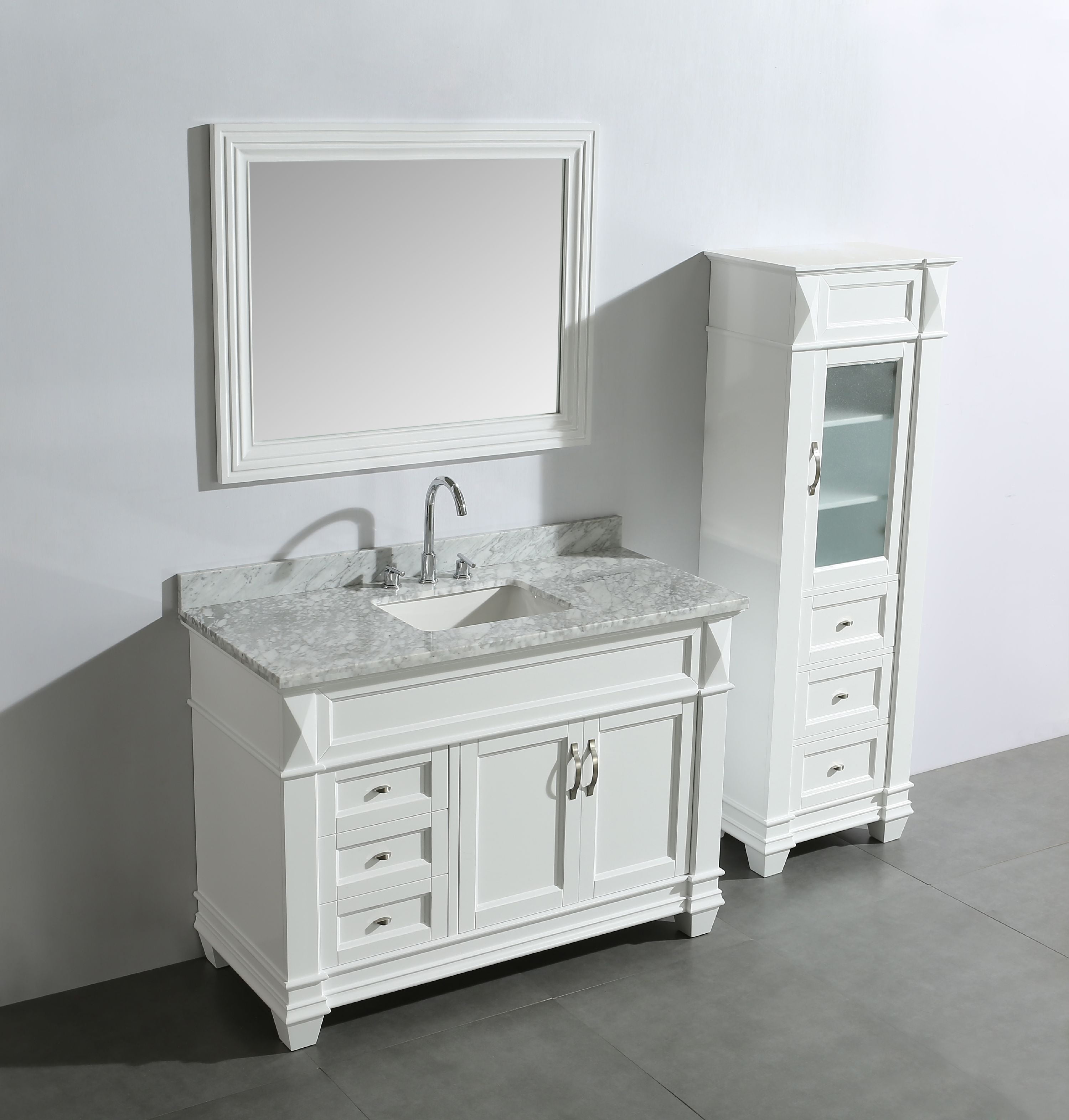 48 inch bathroom vanity deals with matching linen tower