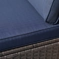 thumbnail image 4 of MF Studio 6 Pieces Patio Conversation Set Outdoor Furniture Sectional  Wicker Sofa Set with Navy Blue Cushions, 4 of 11