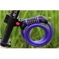 thumbnail image 3 of Bike Lock High Security 5 Digit Resettable Combination Coiling Cable Lock Best for Bicycle Outdoors, 1.2mx12mm Purple, 3 of 6