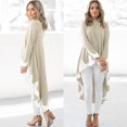 thumbnail image 1 of Casual Mujer Otoño Vestido Kaftan Irregular Dobladillo de encaje Empalme Mangas largas O Cuello Abanopi Vestido, 1 of 1