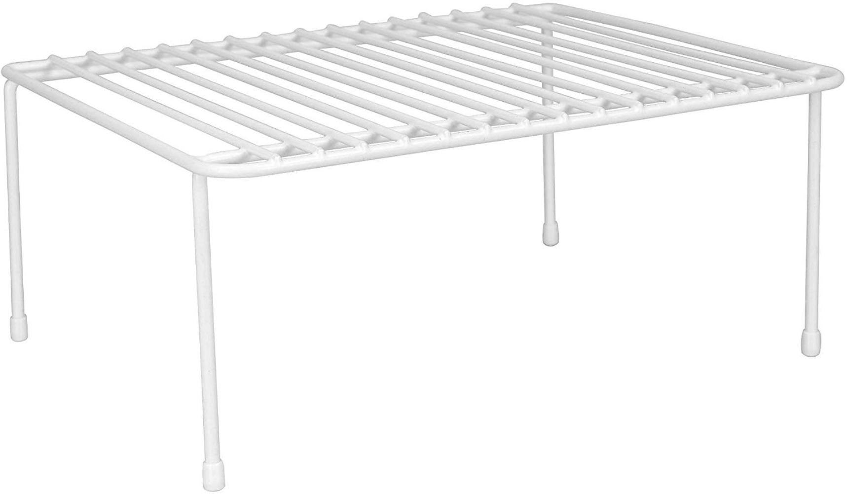 Home Basics Heavy Weight Kitchen Helper Shelf, Small, White, Increase your storage space by