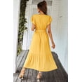 thumbnail image 3 of Vestido PRETTYGARDEN Maxi Floral con Volantes y Escote Cruzado Talla Grande, 3 of 7