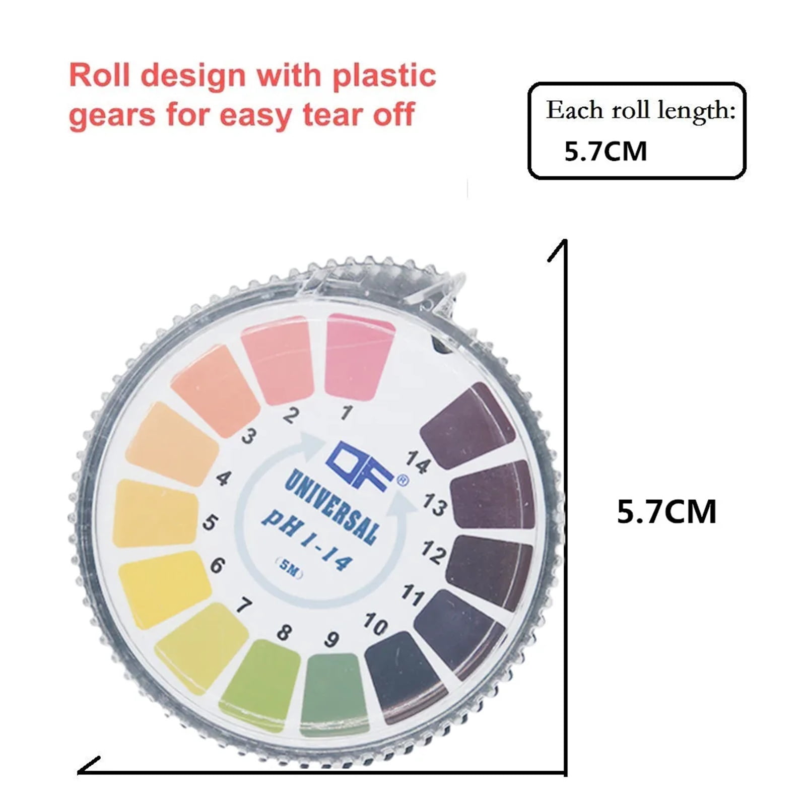 Ph Test Paper Universal Measure Range Of 1-14 Ph Indicator Litmus Test Paper Strip Roll For Water Urine And Saliva