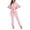 Pink, variant on ANLIQI Women's 100% Cotton Long Sleeve Pajama Sets Button Down Notched Collar Sleepwear Soft Lounge Pjs with Pockets (Pink,M)
