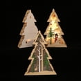 thumbnail image 3 of 1Pc Gadget Escritorio Madera Decoración de Papá Noel Mesa de luz cálida Navidad Madera Decoraciones navideñas Forma de árbol de Navidad Luces nocturnas de madera Árbol de Navidad brillante Novedad Pluma Hombre ER, 3 of 4