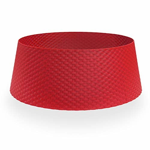 Tree Nest Decorations (#320724) Wicker Tree Skirt, Medium, Red