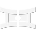 thumbnail image 1 of Ekena Millwork CMP30X20HN2-04000 4 in. ID x 6.5 in. Rectangle Haven Architectural Grade PVC Contemporary Ceiling Medallion - 2 Piece, 1 of 1