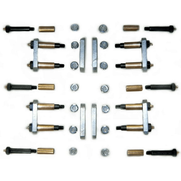 MORryde UO12-016 Heavy-Duty 1/2 Inch Thickness Shackle Upgrade Kit Tandem Axle