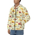 thumbnail image 3 of Vsdgher Heavy Equipment Mens Hoodies Zip Hoodie, Hoodies for Men, Zip-up Hooded Sweatshirt-Small, 3 of 5