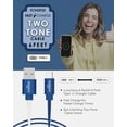 thumbnail image 4 of Liquipel Powertek USB Type C Charger Cable, 6ft Fast Charging USBC to USBA Cord, Adapter for Car, Galaxy, Android, Note, MacBook, Nintendo, Playstation, Chromebook, Pixel, Two Tone Blue, 4 of 7