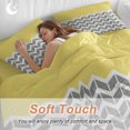 thumbnail image 3 of Yellow Grey Duvet Cover Set Twin Size Herringbone Abstract Soft Lightweight Comforter Covers 4 Piece Bedding Set with 1 Duvet Cover 1 Bed Sheet & 2 Pillow Shams, 3 of 8