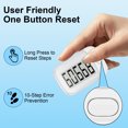 thumbnail image 3 of Hootek 3D Pedometer for Walking, Simple Step Counter with Large Digital Display, Step Tracker with Removable Clip Lanyard, Accurately Track Steps for Men Women Kids Adults Seniors, White, 3 of 7