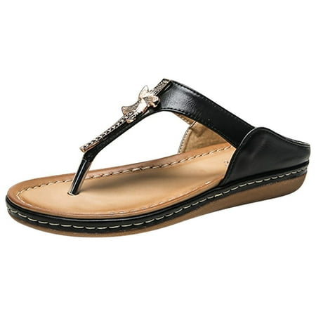 

Rdeuod Shoes For Women Women S Low-Heeled Slippers Casual Comfortable Wear-Resistant Sandals