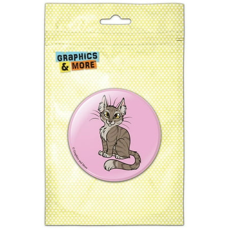 

Brown Tabby Cat Pet Refrigerator Button Magnet
