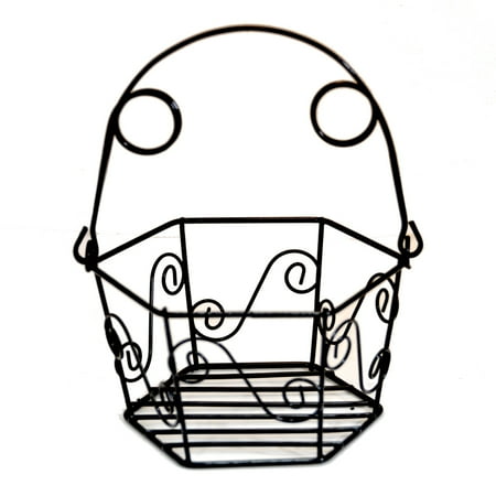 - Stella Mini Hexagon Wire Basket - Scroll Design 5in