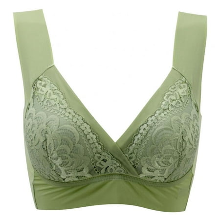 

Xmarks Lace Bras for Women Plus Size Wireless - Ultra-Soft Lift Wireless Bra Wirefree Bra with Support Full-Coverage Wireless Bra for Everyday Comfort M-5XL
