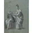 thumbnail image 3 of Pierre-Paul Prud'hon 19x24 Black Modern Framed Museum Art Print Titled - Two Women (1800s), 3 of 5