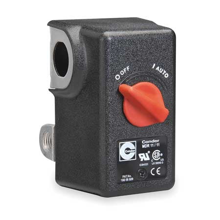 - CONDOR USA, INC 11KC2X Pressure Switch, DPST, 140/175 psi