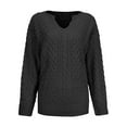 thumbnail image 2 of Gomelly Women Pullover Jumper Tops Casual Sweater Knitwear Ladies V Neck Grey M, 2 of 6