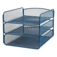 thumbnail image 1 of Organizador de escritorio Safco Onyx Mesh, 3 bandejas, acero azul, 1 of 9