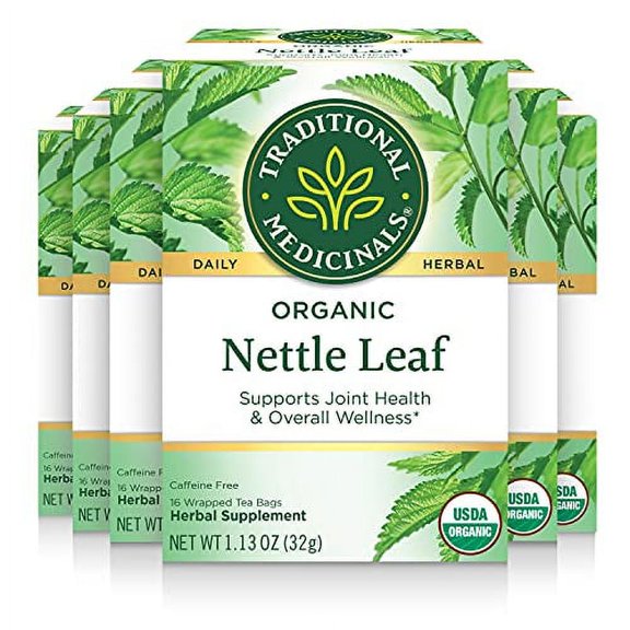 Traditional Medicinals Organic Nettle .. Herbal Leaf Tea, Green, .. 16 Count (Pack of .. 6)