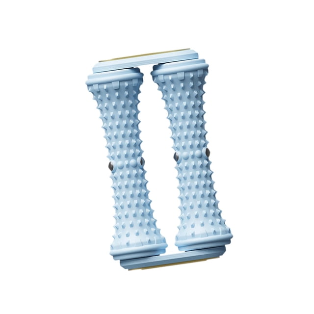 Rodillo de masaje de pies, ayuda para yoga y fitness, palo portátil para relajar las piernas. Azul