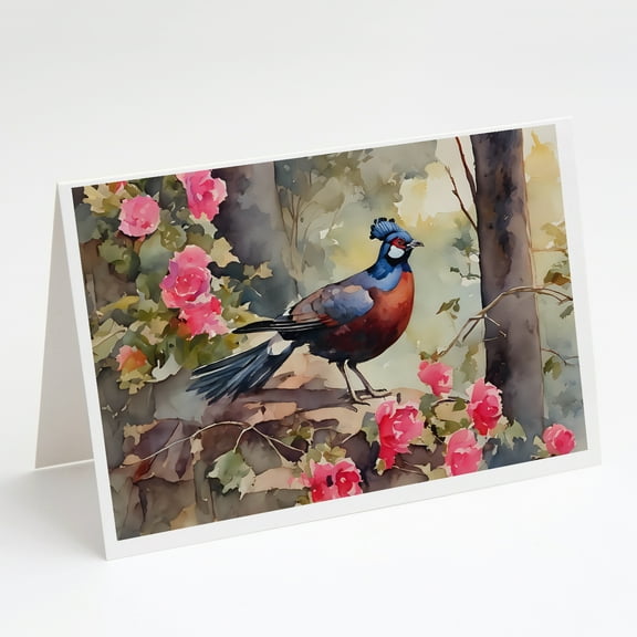 Pheasant Greeting Cards Pack of 8 7 in x 5 in
