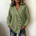 thumbnail image 6 of NominalSnug Button down Shirts for Women Long Sleeve Shirts Collared Dressy Casual Blouses Loose Fit Fall Tops, 6 of 8