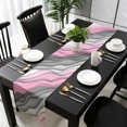 thumbnail image 3 of Pink Grey Ombre Table Runner 90 Inches Long, Modern Geometric Abstract Aesthetics Cream Kitchen Coffee Dining Table Decoration for Home Party Birthday Wedding Home Decor 13x90 Inches, 3 of 8