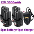 thumbnail image 1 of Para Bos*ch Batería Recargable de Ion de Litio, Cargador de 12V/10.8V 3000mAh BAT411.BAT 411A.BAT412.BAT412A.BAT413., 1 of 7