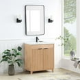thumbnail image 3 of Palos 30" Single Bath Vanity in Fir Wood Brown with Drop-In White Ceramic Basin, 3 of 15