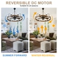 thumbnail image 5 of Bella Depot 36" Rustic Wood Ceiling Fan with Light and Remote Control 6-Speed Reversible Motor, 5 of 14