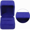 thumbnail image 3 of Joyero de terciopelo de 2 piezas, caja para anillos, caja para pendientes, caja de almacenamiento para colgantes para bodas, compromisos y día de San Valentín, 3 of 5