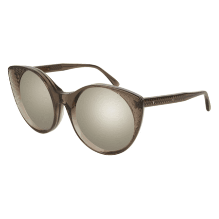 Bottega Veneta BV0148S Women's Sunglasses 54mm (003 Brown/ Gold Mirrored)