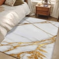thumbnail image 5 of White Yellow Marble Area Rug 4'x6', Ink Painting Modern Art Washable Non-Slip Rugs, Low Pile Large Carpet for Living Room Bedroom Dining Room Kitchen Office Indoor Mat, 5 of 9