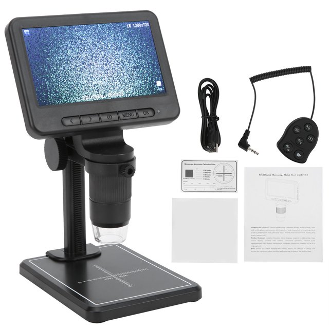 Microscopio, herramienta de mantenimiento de microscopio FHD con pantalla HD 1080P de 5 pulgadas, rendimiento probado
