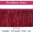 thumbnail image 2 of 5.47 Yards Hot Pink Tassel Metallic Lace Fringe Ribbons Trimming Chainette Shiny Polyester Decorative Tinsel Ribbon Trim for Sewing Making Costume Cloth Decoration Accessory Diy Craft Supply, 2 of 9