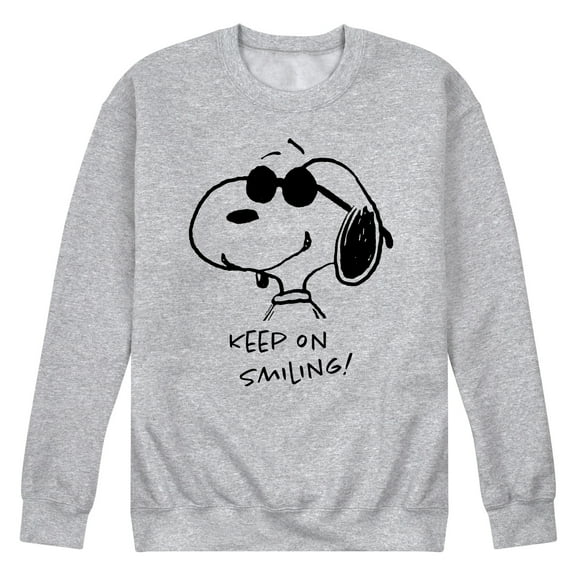 Peanuts - Cool Joe Keep On Smiling - Men's Crew Neck Fleece Pullover