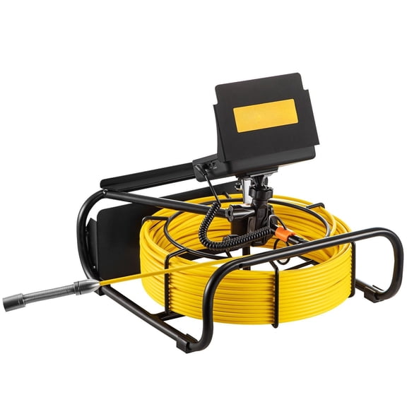 Dranite 30m Pipe Inspection Camera, 4.3" Drain Borescope with DVR & LED Lights for Plumbing