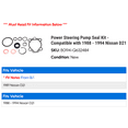 thumbnail image 2 of Power Steering Pump Seal Kit - Compatible with 1988 - 1994 Nissan D21 1989 1990 1991 1992 1993, 2 of 2