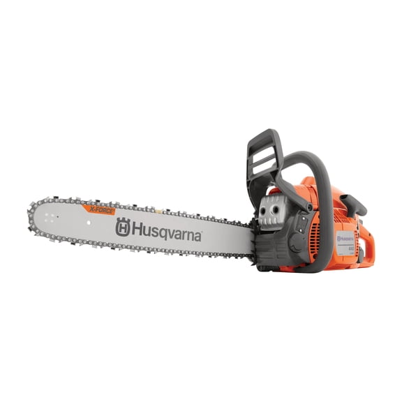Husqvarna 440 Gas Chainsaw, 40-cc 2.4-HP, 2-Cycle X-Torq Engine, 18 Inch Chainsaw with Smart Start, For Wood Cutting and Tree Trimming, 970612318, Orange