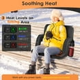 thumbnail image 6 of DKMOCO 25" Extra Wide Heated Massage Stadium Seats for Bleachers with Back Support, Portable Stadium Chair with Armrest, for Outdoor and Events（WITHOUT BATTERY), 6 of 7
