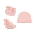 thumbnail image 4 of Clearance! Baberdicy Newborn Hat Gloves Foot Set Three Piece Multi Color Set Pink, 4 of 4
