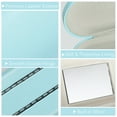 thumbnail image 3 of MoKo 2 in 1 Double Eyeglass Case, Contact Lens Case with Mirror Tweezers Remover, Portable PU Contact Lens Box Soak Storage Container Kit, Light Blue, 3 of 7