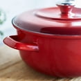 thumbnail image 6 of Merten & Storck 5.3QT Dutch Oven with Lid, Lightweight Enameled Iron, Oven Safe, Metal Utensil Safe, Red, 6 of 10